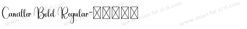 Canciller Bold Regular字体转换